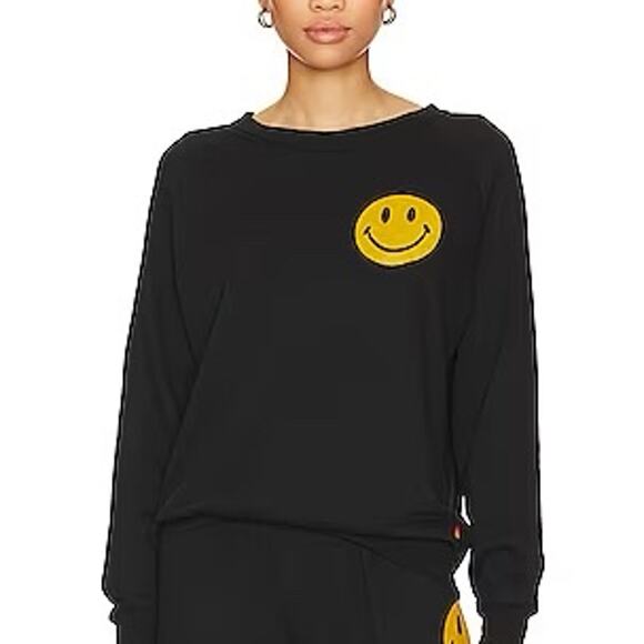 Aviator Nation Smiley Logo Sweatshirt Gray Sz S - Picture 1 of 7